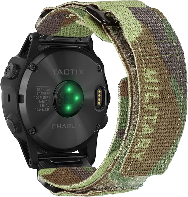 Paracord military watch strap with survival features