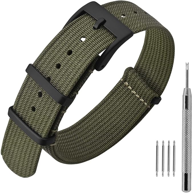 Rugged NATO style watch band for field operations
