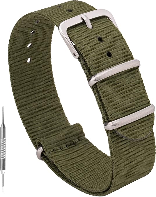 Military-grade watch strap with premium hardware